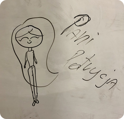 Rysunek Pani Patrycja dzieci kurs angielski